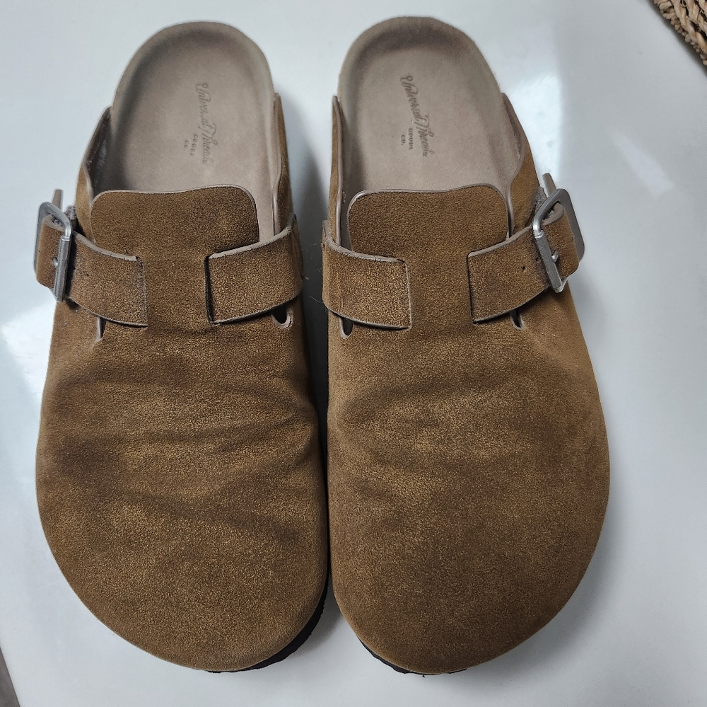 Brown Clog Mule Flats